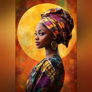 Beautiful African Lady Print